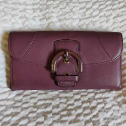 Coach Purple Leather Wallet
