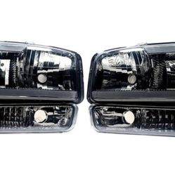 HEADLIGHTS FOR 99-07 GMC SIERRA/YUKON PAIR LED DRL