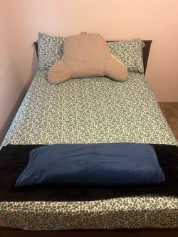 IKEA Bed Frame, Box Spring, and Mattress.