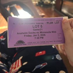 Anaheim ducks Tickets Right Upfront Near Ice