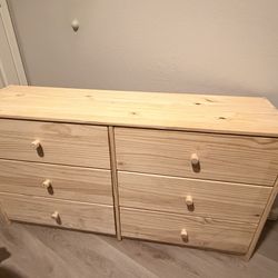 IKEA rast 6-drawer pine dresser