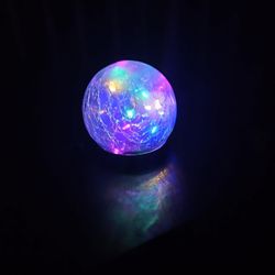 Solar Globe Lights - Cracked Glass Balls for Outdoor Yard and Patio Decor