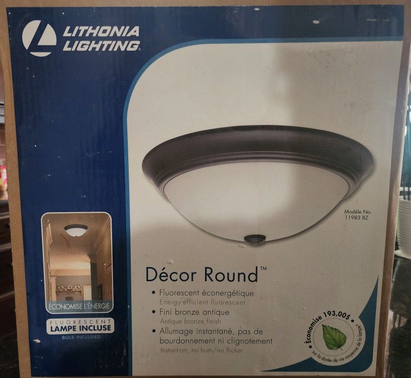 Lithonia Lighting Decir Round Light Fixture Bronze