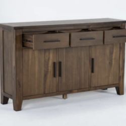 Elle 3-Door 3-Drawer Sideboard Buffet Storage From Living Spaces