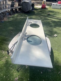 Sink Counter Top With Black splash