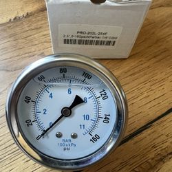 New Pressure Gauge for compressor hydraulic air tank