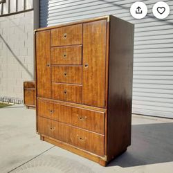 Mid Century Drexel Accolade Campaign Armoire Chest Dresser Vintage