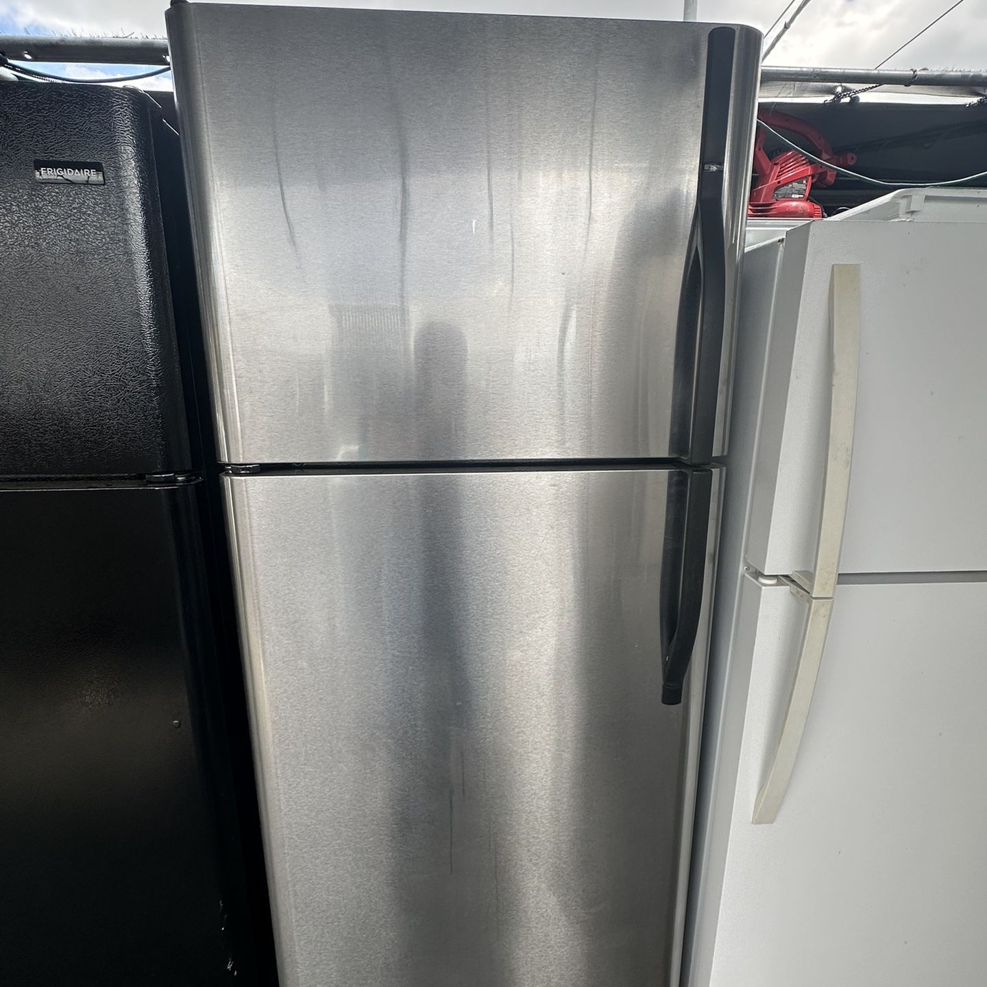 Silver Kenmore Apt Size Top Freezer Stainless Steel Fridge 