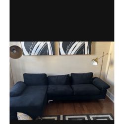 Like New Velvet Sectional 