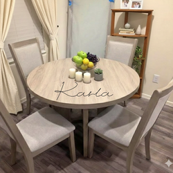 Beautiful 5-Pc Light Gray Dining Set
