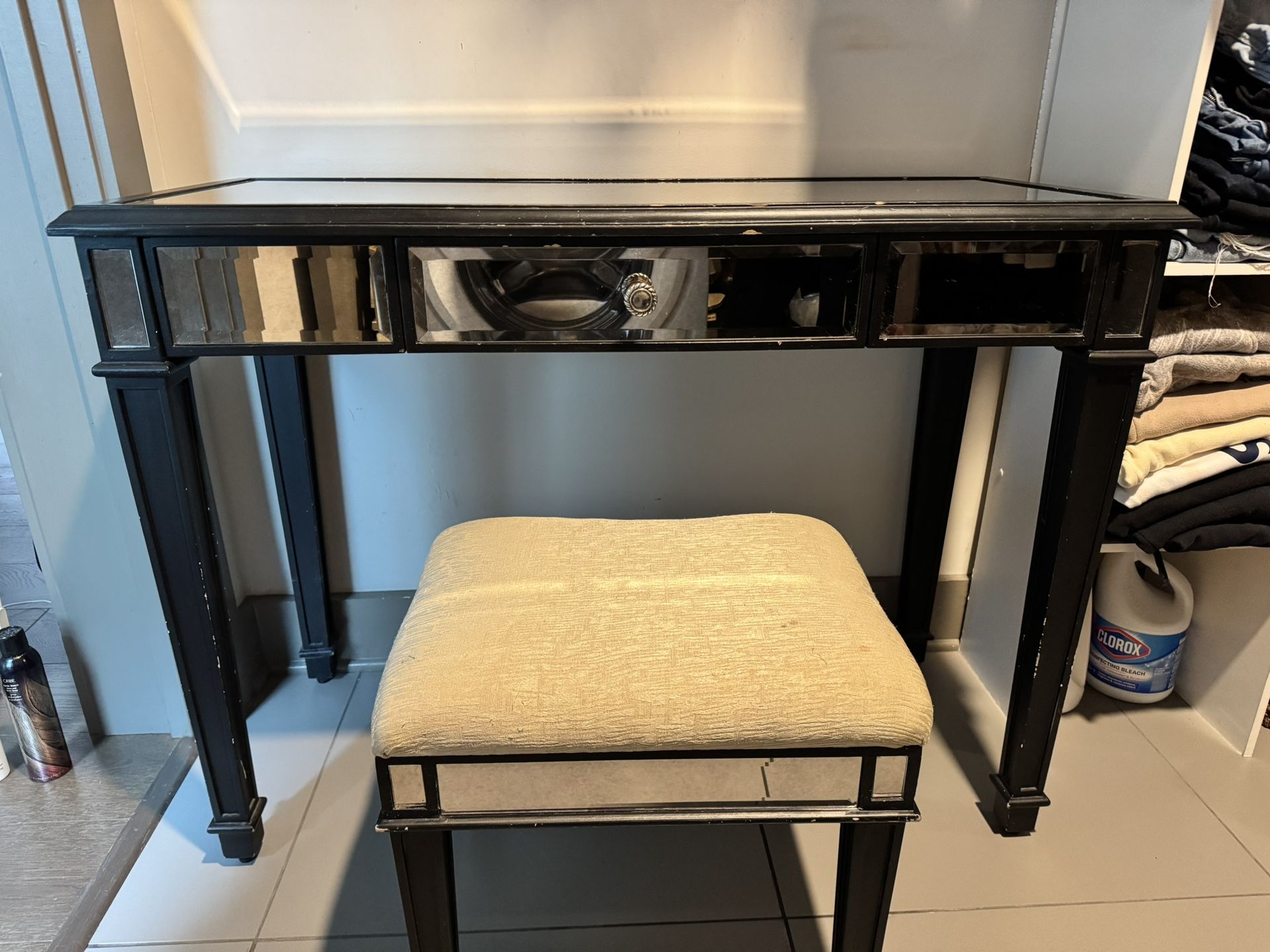 Beautiful Vanity Table With Matching Stool