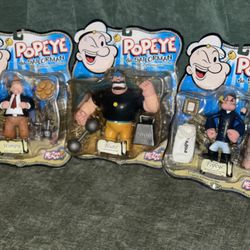 Mezco Popeye, Bluto & Wimpy Mezco Figurines