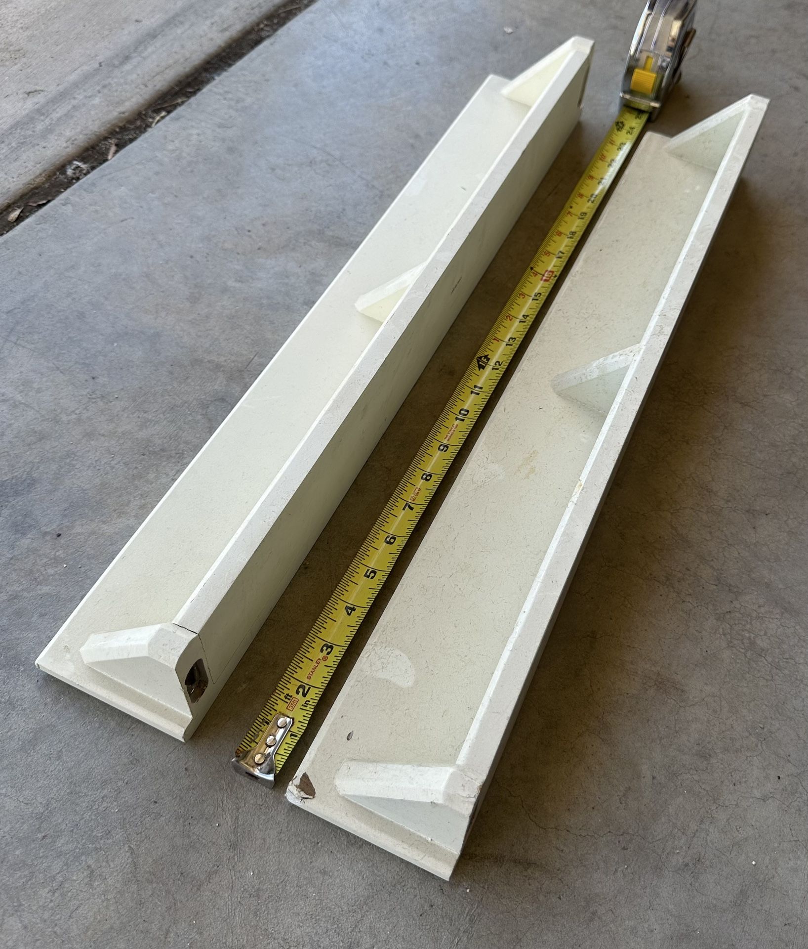 Small Shelf: White, 2 Available, 24” Wide