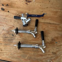 Two (2) Long-shank Faucets (chrome) + One (1) Sanke Tap