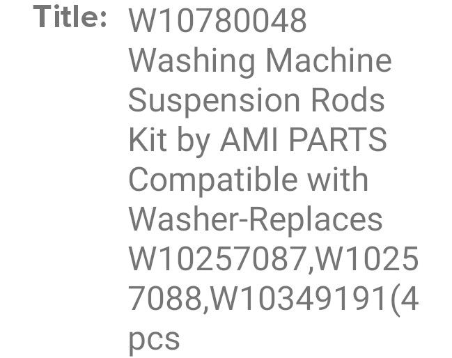 Washing Machine Suspension Rods