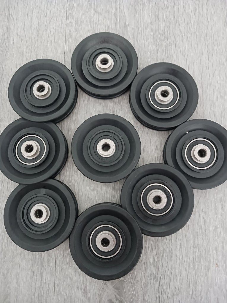 Nylon Gym Pulley 6203RS Bearing Lightweight 0.4in Inner Hole Diameter 3.5in