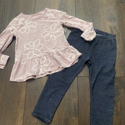 Girls Pink Shirt With Pants Size 3t By Carters #4