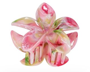 Floral Clip: Marble Pink