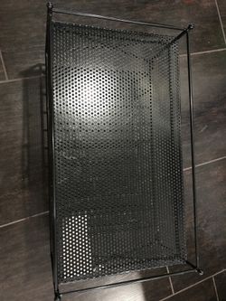 Wine rack with glass holder.