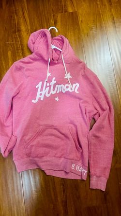 Roots Of Fight Bret "The Hitman" Hart Size Large Pink Cotton Hoodie