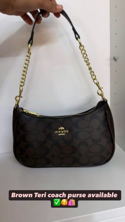Brown coach Teri shoulder purse