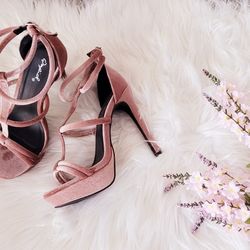 QUPID Velvet heels/4.5" heels/Available in size 6, or 6.5  $28 each