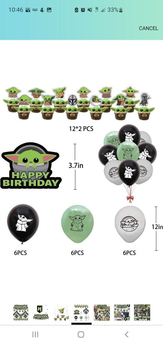 Baby Yoda Themed Party Decorations