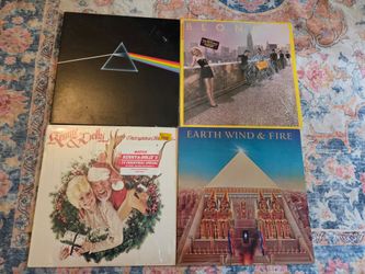 Records Pink Floyd Blondie Dolly Parton Kenny Roger's Earth Wind & Fire Lp