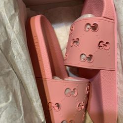 Pink Gucci Slides 