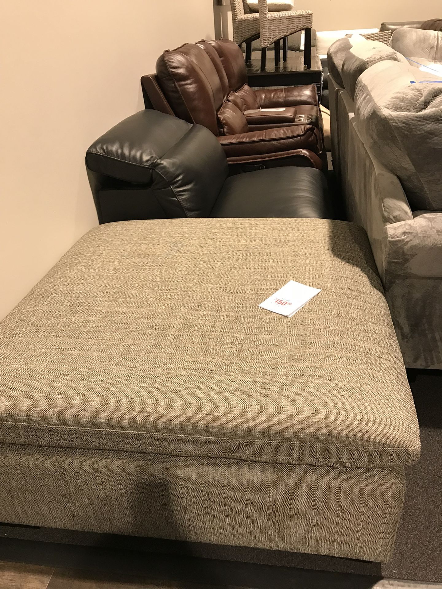 Oversized Ottoman- Tan Color