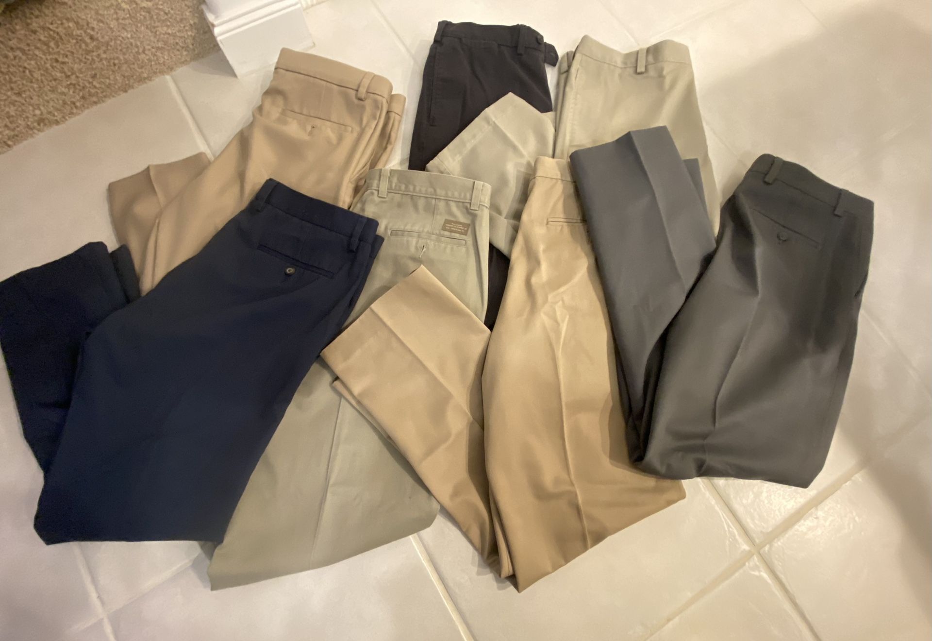 Must Go! Men’s Pants Lot – Size 36x32 – 13 Pairs (Wrangler, Dockers, Lands’ End)