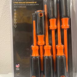 Klein tools 6-PIECE INSULATED SCREWDRIVER SET JUEGO DE DESARMADORES CON AISLAMIENTO DE 6 PIEZAS