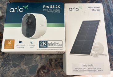 Arlo camera and solar panel