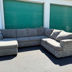 Light Gray U Shaped Sectional Sofa- Delivery Available!