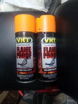 2 Cans Of VHT Flame Proof  Flat Orange Paint