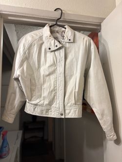 White leather jacket