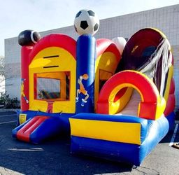 Sports Combo Bounce House With Slide