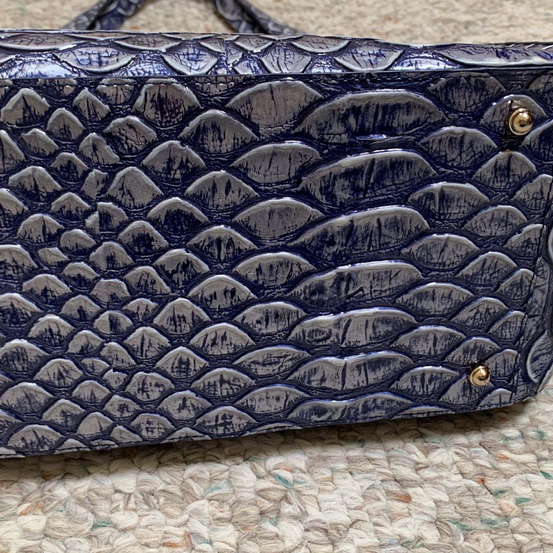 Stunning BRAHMIN Carla Handbag In Discontinued Denim Melbourne for Sale