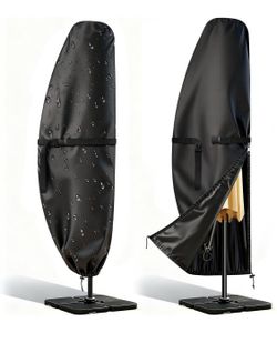 Patio Umbrella Cover for Outdoor Umbrellas 10ft to 15ft Waterproof 420D Oxford Fabric Pool Garden Backyard Cantilever Offset Banana Style Umbrellas Co