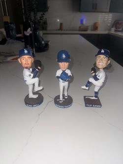 Blake Snell, Yoshinobu Yamamoto, Tyler Glasnow bobbleheads
