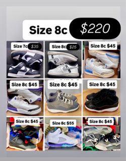 Jordan’s Nikes baby shoes all 8c