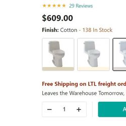 TOTO 1 Piece Toilet With E-max Flush System All Together Soft close Seat Included