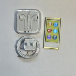 Apple iPod Nano 7 16GB Yellow Bluetooth MP3 Player Bundle HT0105