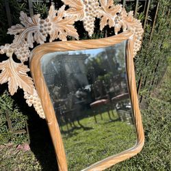 Vintage Antique Grape Leaf Vine Mirror