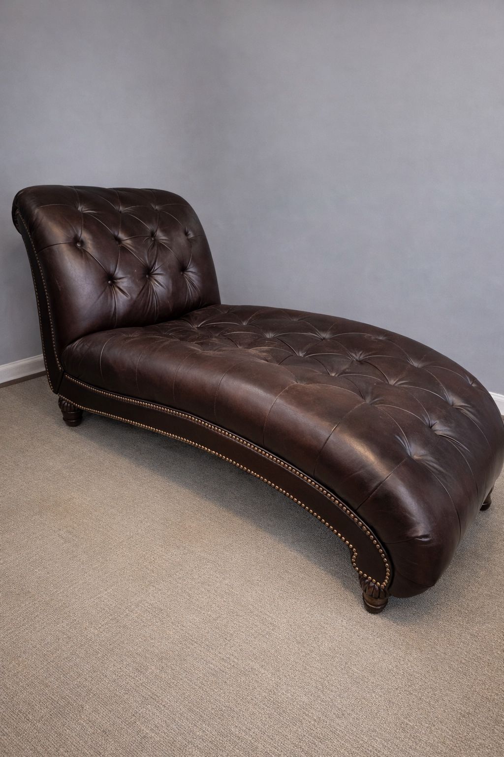 Faux Leather Button Tufted lounge chair