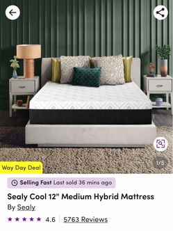 Brand new ,Retail price, 1000+ tax Sealy Cool 12" Medium Hybrid Mattress