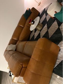 Leather couch  L-shaped
