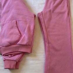 Pink hoodie set