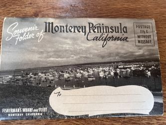 Vintage 1944 Monterey Peninsula ,California Postcard set