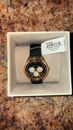 Michael Kors MK6944 Gold & Black Silicone Watch w/ Tag & Box